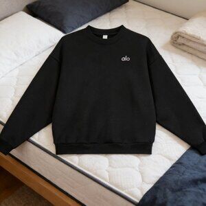 Alo Yoga Accolade stand-collar solid-color half-zip long-sleeved hoodie